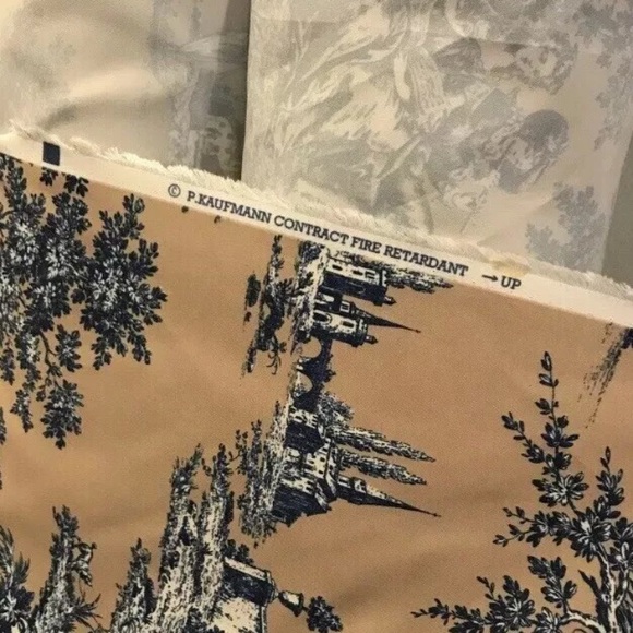 French toile upholstery fabric - 10 yards - Picture 7 of 7